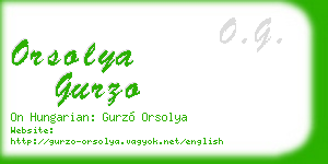 orsolya gurzo business card