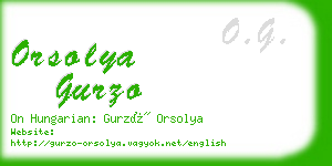 orsolya gurzo business card